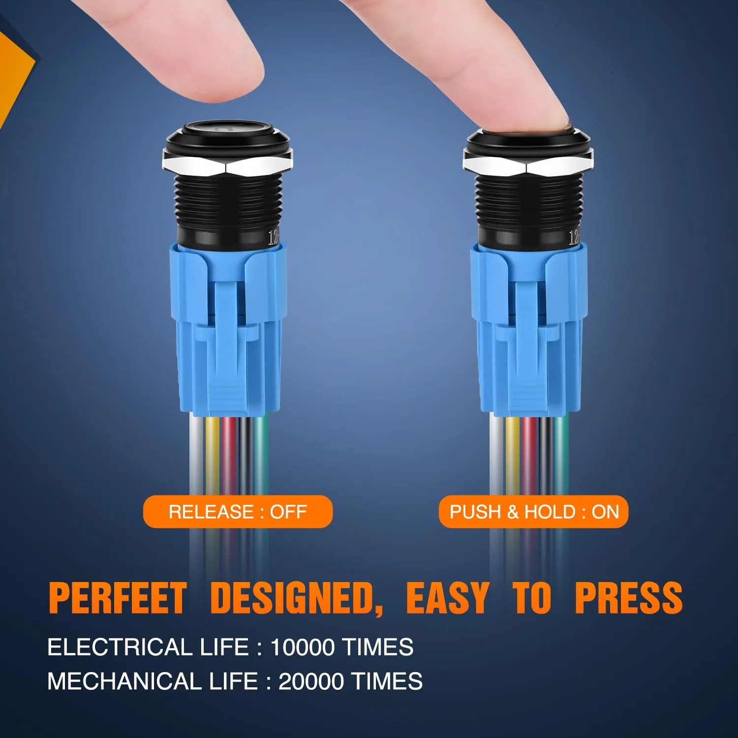 16MM Raised Speaker Horn Momentary Push Button Switch