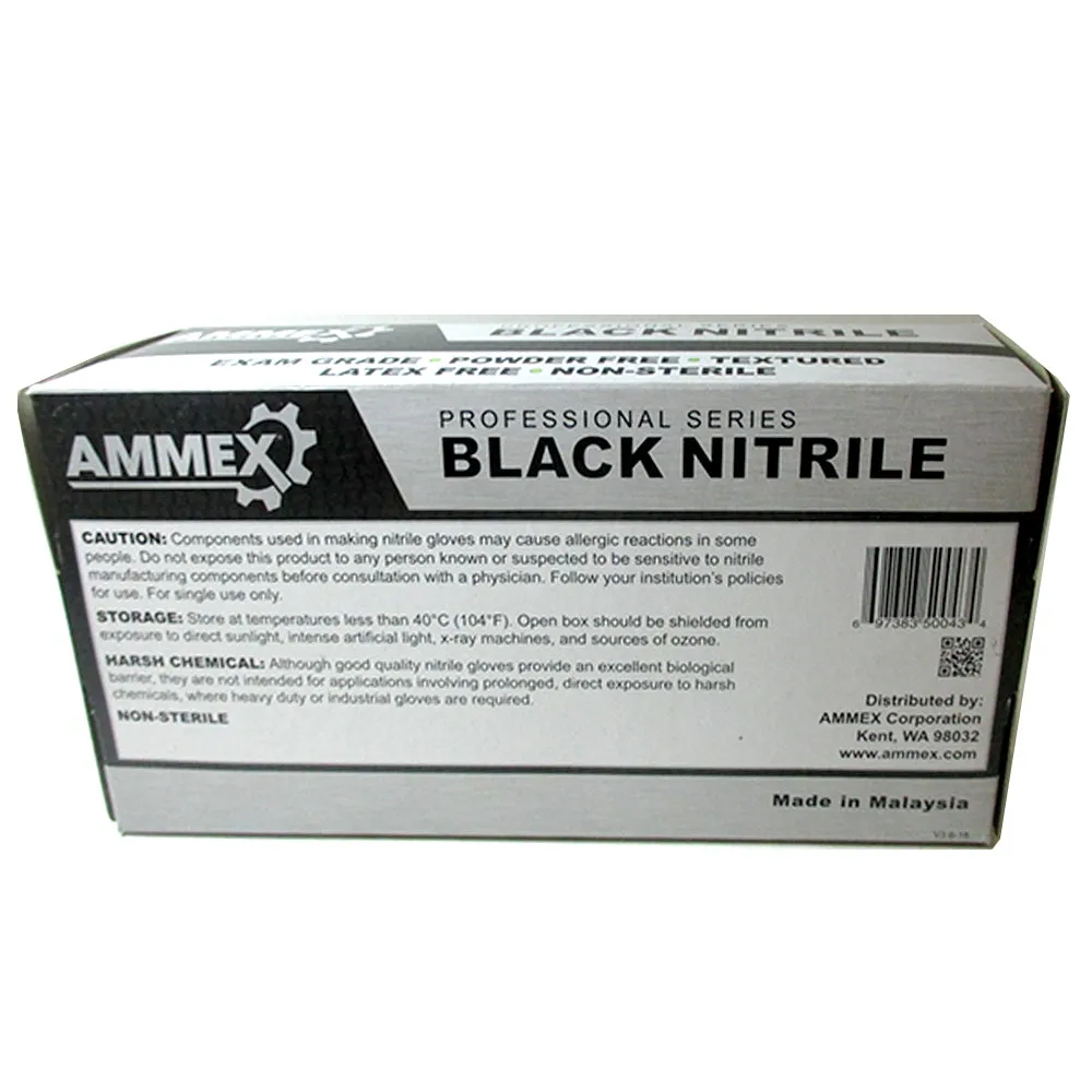 200 Nitrile Disposable Gloves Powder Free Non Latex Food Grade Clean Large Black