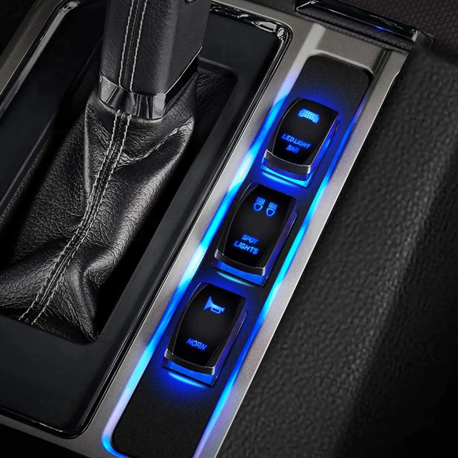 5Pin Laser On/Off Momentary Horn Rocker Switch Blue