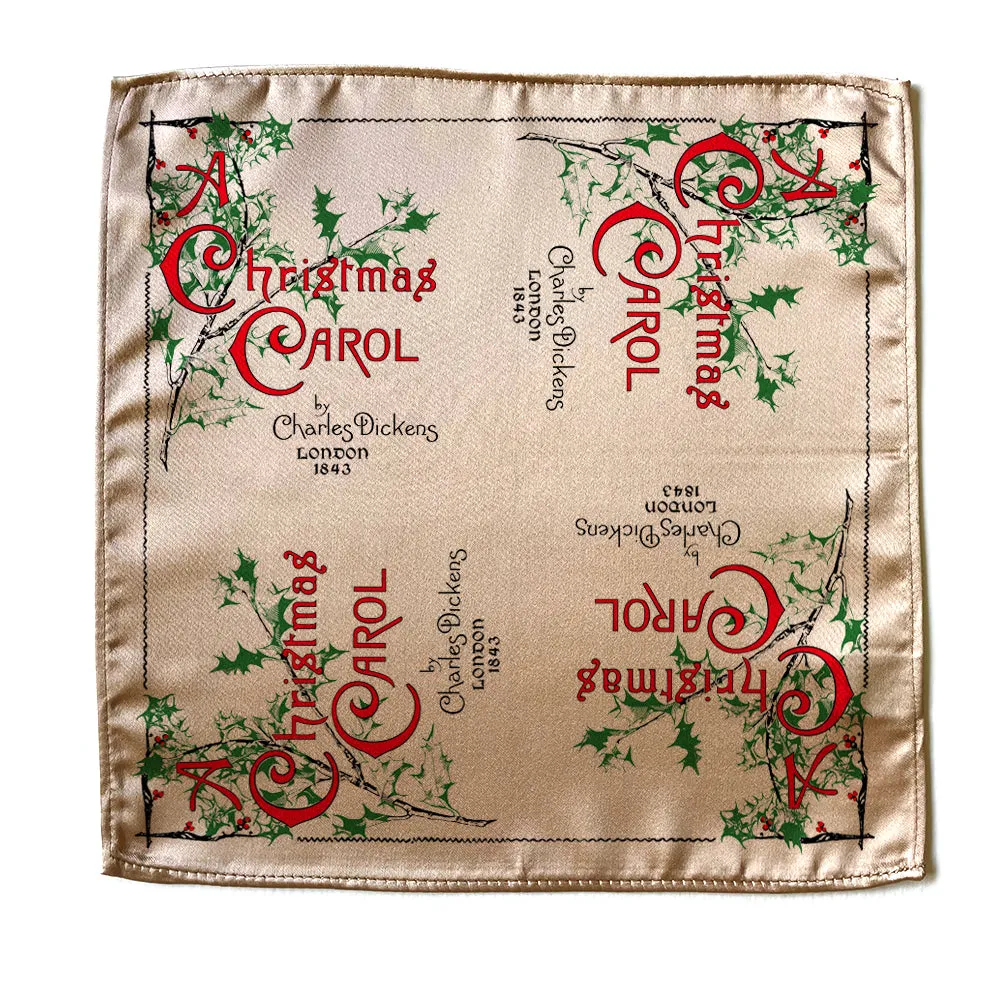 A Christmas Carol by Charles Dickens Pocket Square, Book Pocket Square, Christmas Gift for Men, Elegant Men's Holiday Accessory, Handkerchief, Book Gift