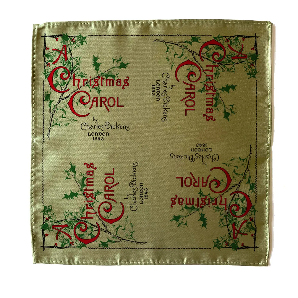 A Christmas Carol by Charles Dickens Pocket Square, Book Pocket Square, Christmas Gift for Men, Elegant Men's Holiday Accessory, Handkerchief, Book Gift