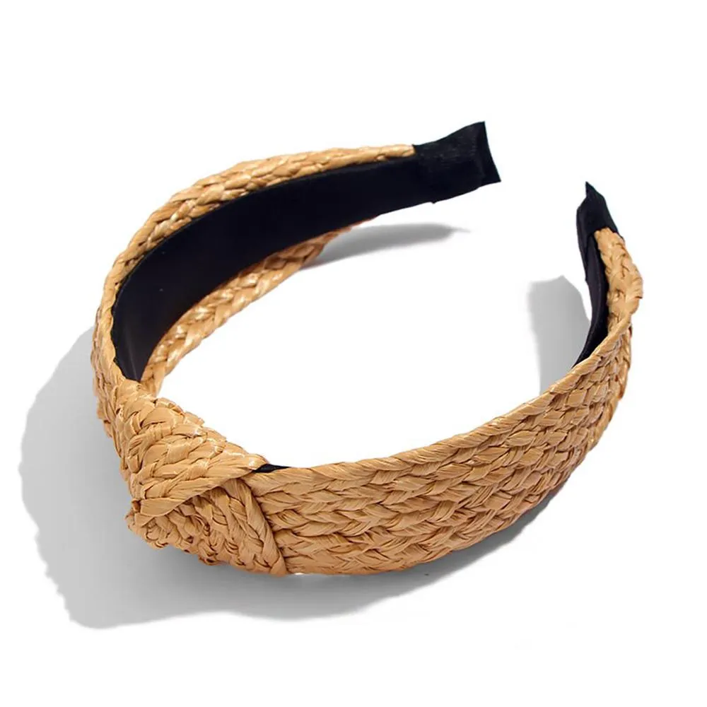 Astonishing Straw Knotted Headband
