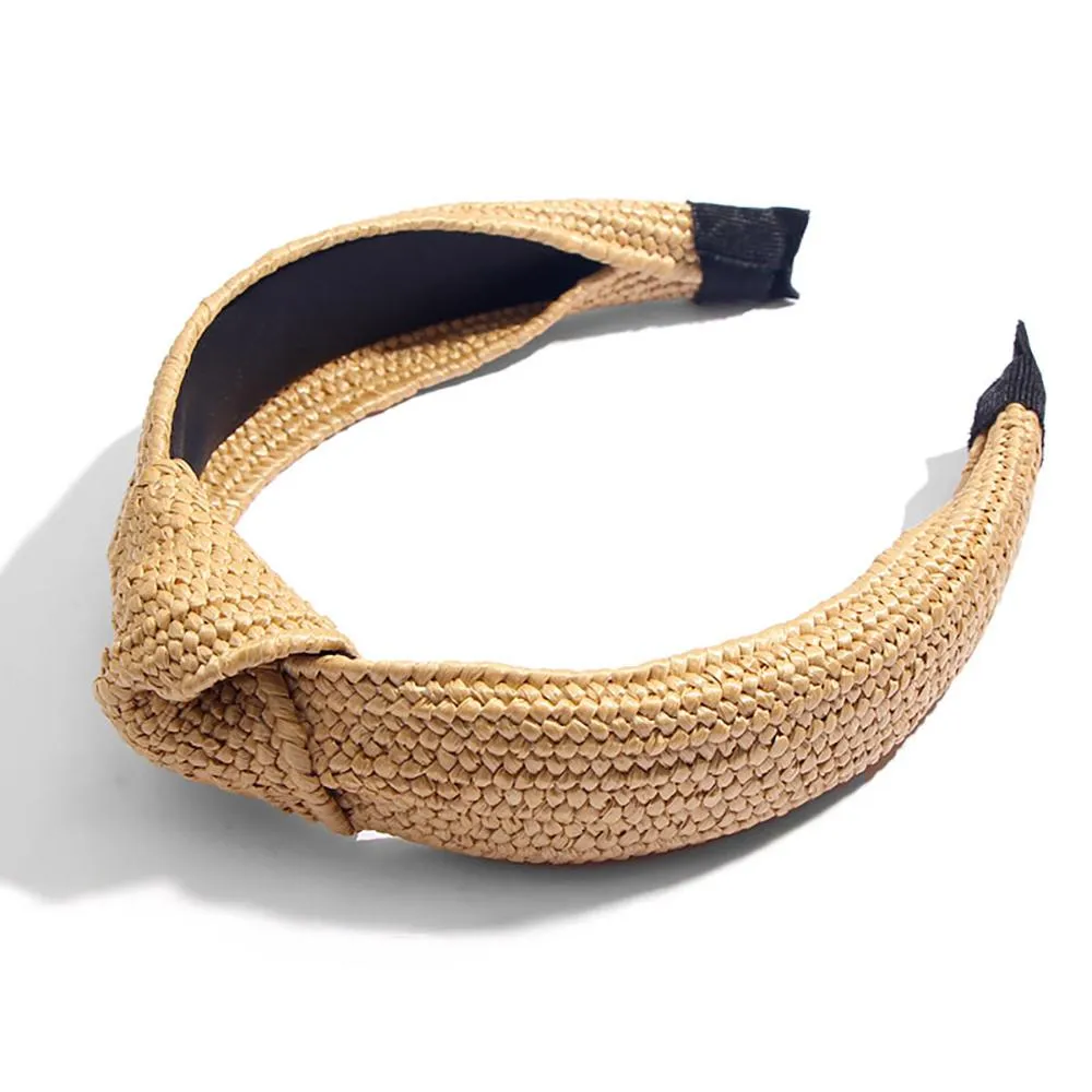 Astonishing Straw Knotted Headband