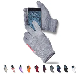 axelens Mens Womens Touchscreen Knitted Gloves Warm Capacitive Winter Fleece Lining - For Smartphones, Phones and Tablets – GREY One Size