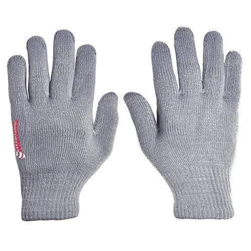 axelens Mens Womens Touchscreen Knitted Gloves Warm Capacitive Winter Fleece Lining - For Smartphones, Phones and Tablets – GREY One Size