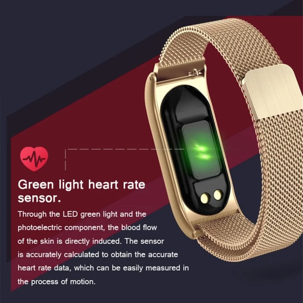 B29 Smart Band Metal Strap Sports Wristband IP67 Waterproof Pedometer Sleep Monitor Health Smart Bracelet
