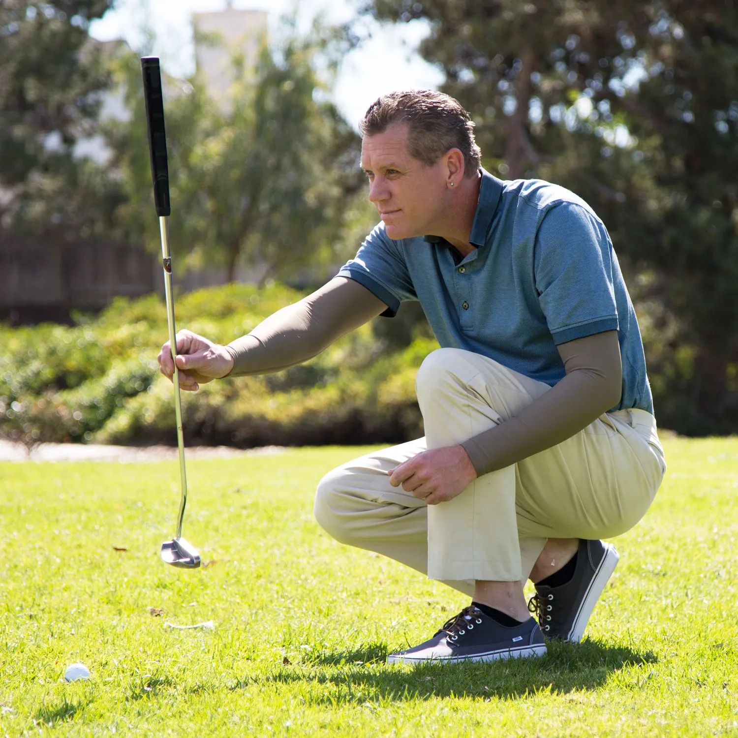 Black Full Arm Golf Sleeves