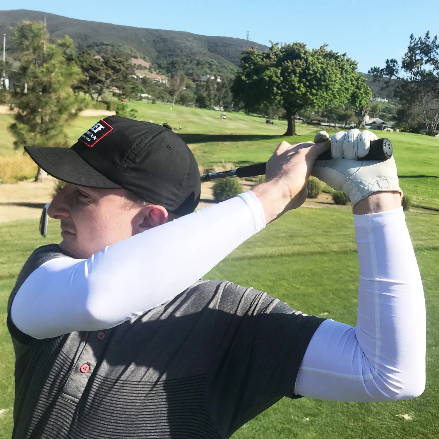 Black Full Arm Golf Sleeves