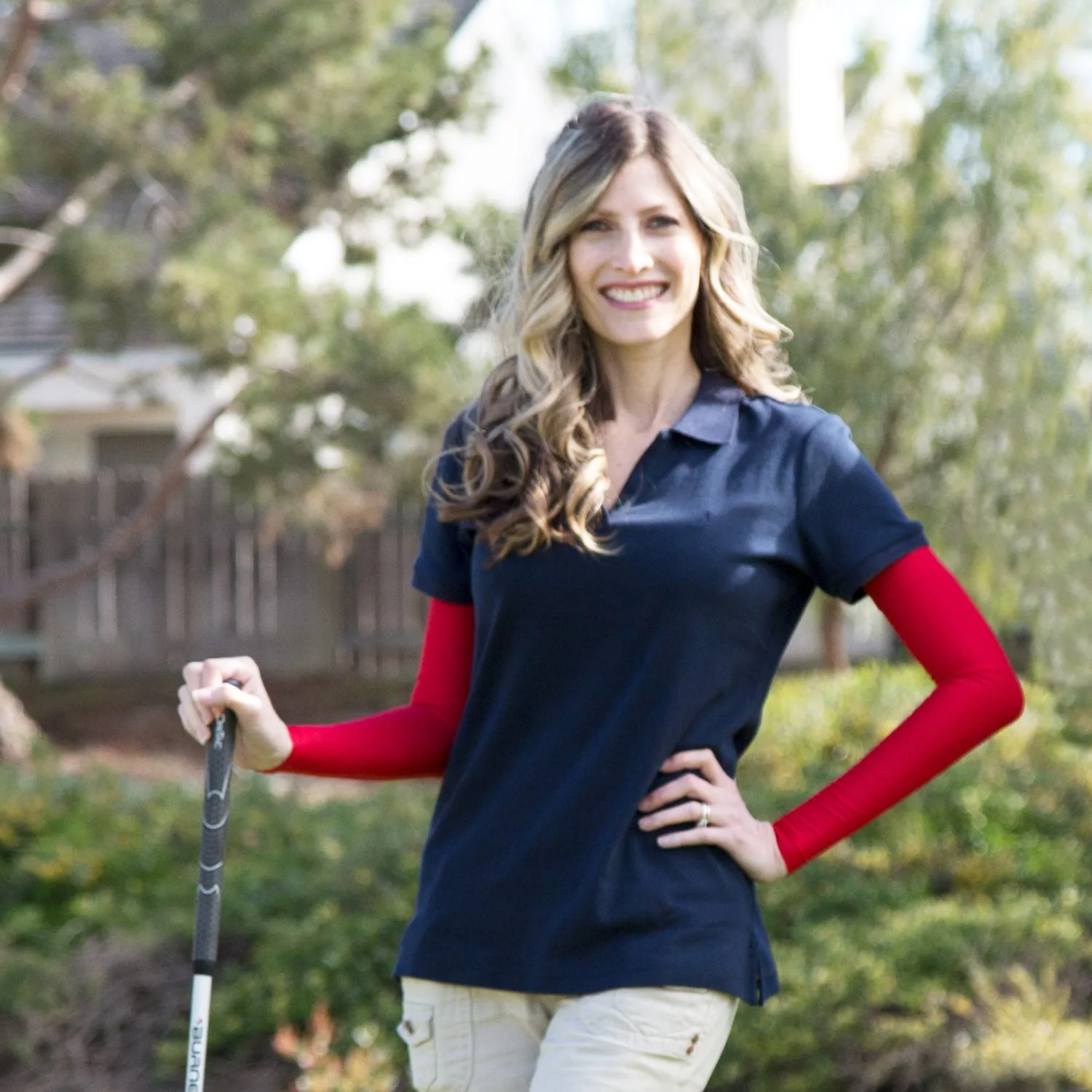 Black Full Arm Golf Sleeves