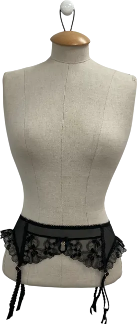 boux avenue Black Bridget Suspender UK 8