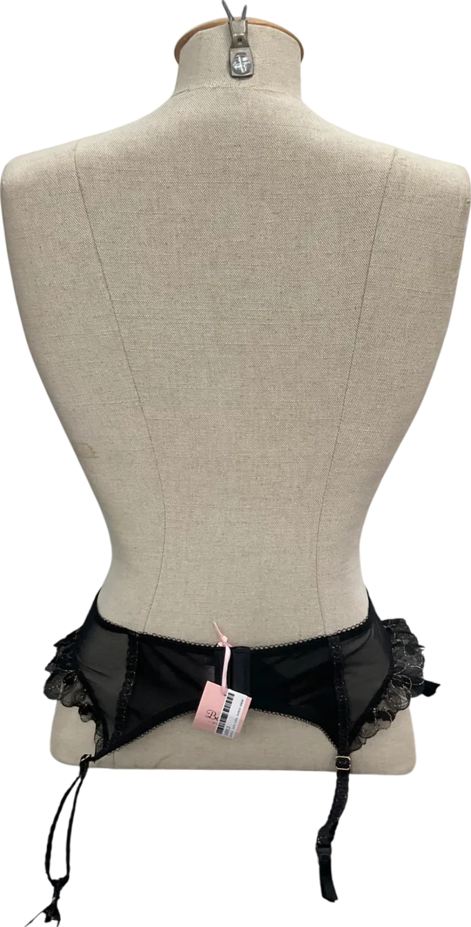 boux avenue Black Bridget Suspender UK 8