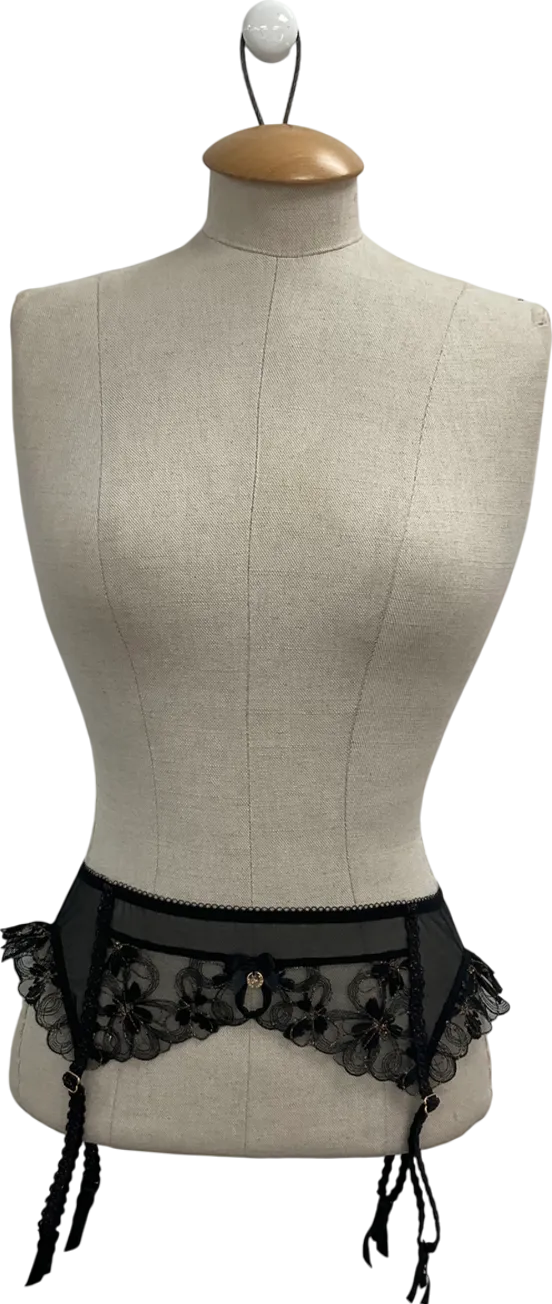 boux avenue Black Bridget Suspender UK 8