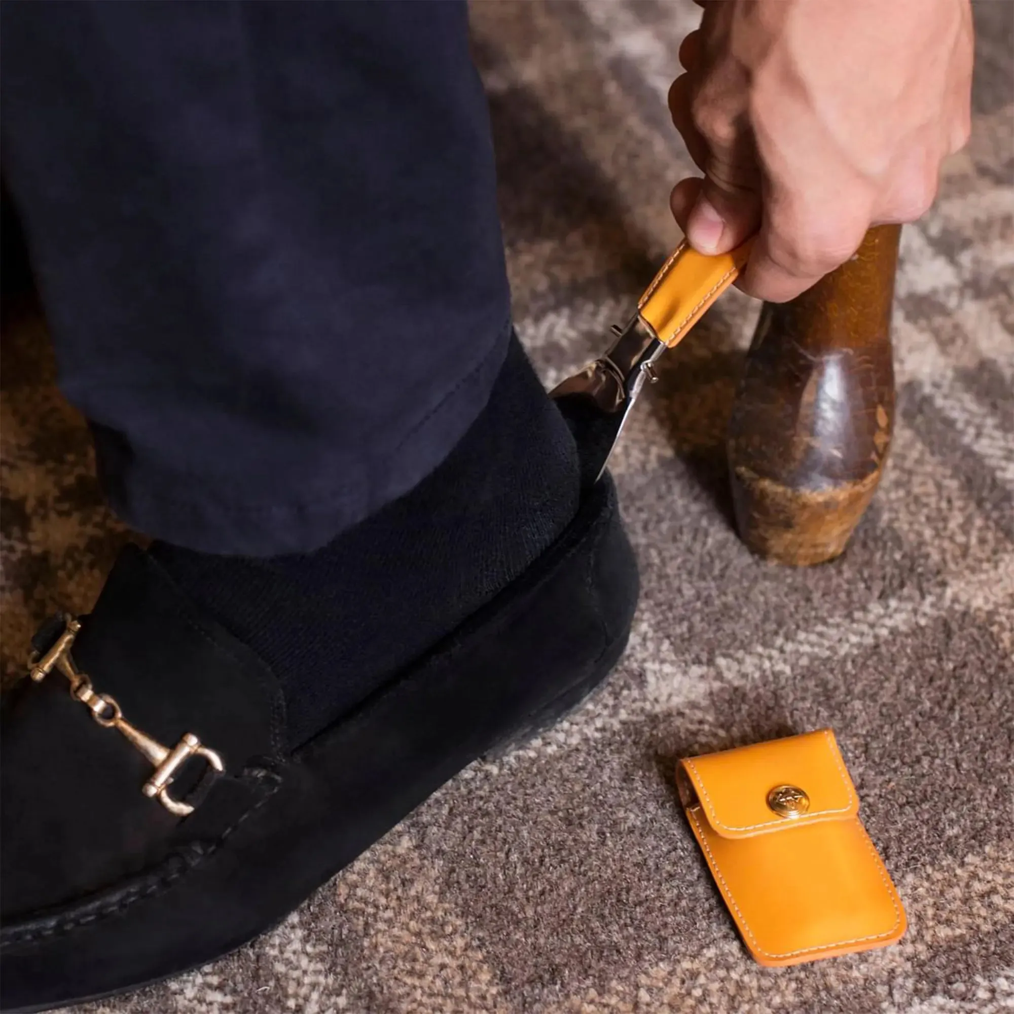 Bridle Hide Travel Shoe Horn