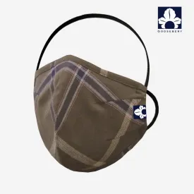 Brown Check Face mask