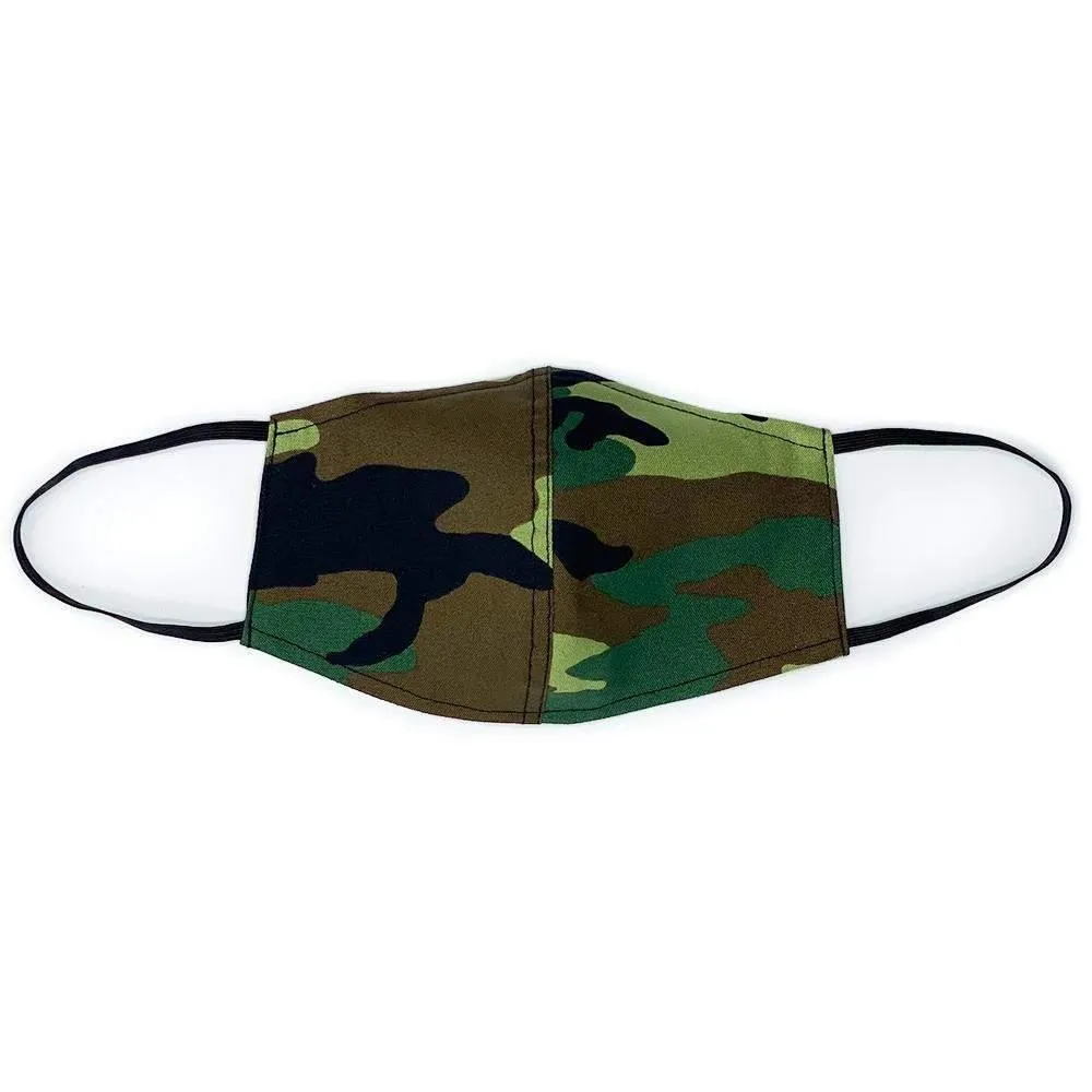 Camouflage Face Masks with Filter Pocket | 100% Organic Linen and 100%