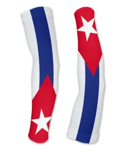 Cuba Flag Compression Arm Sleeves UV Protection Unisex - Walking - Cycling - Running - Golf - Baseball - Basketball