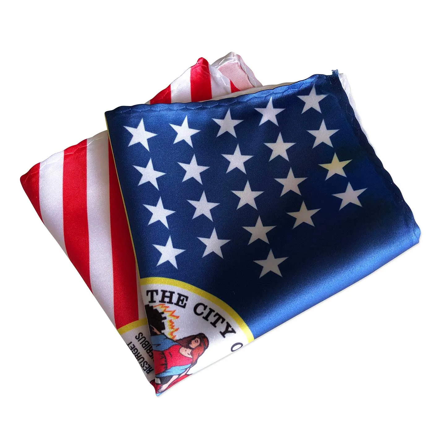 Detroit City Flag Pocket Square