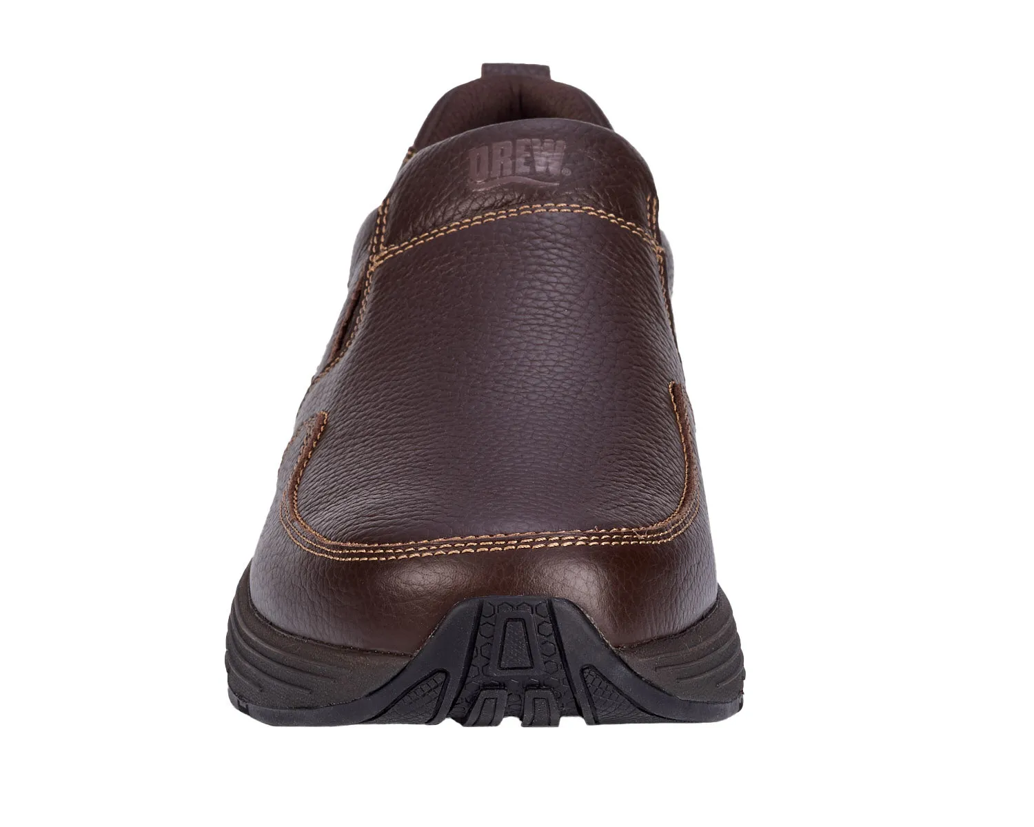 Drew Men's Match Brown Pebbled Leather