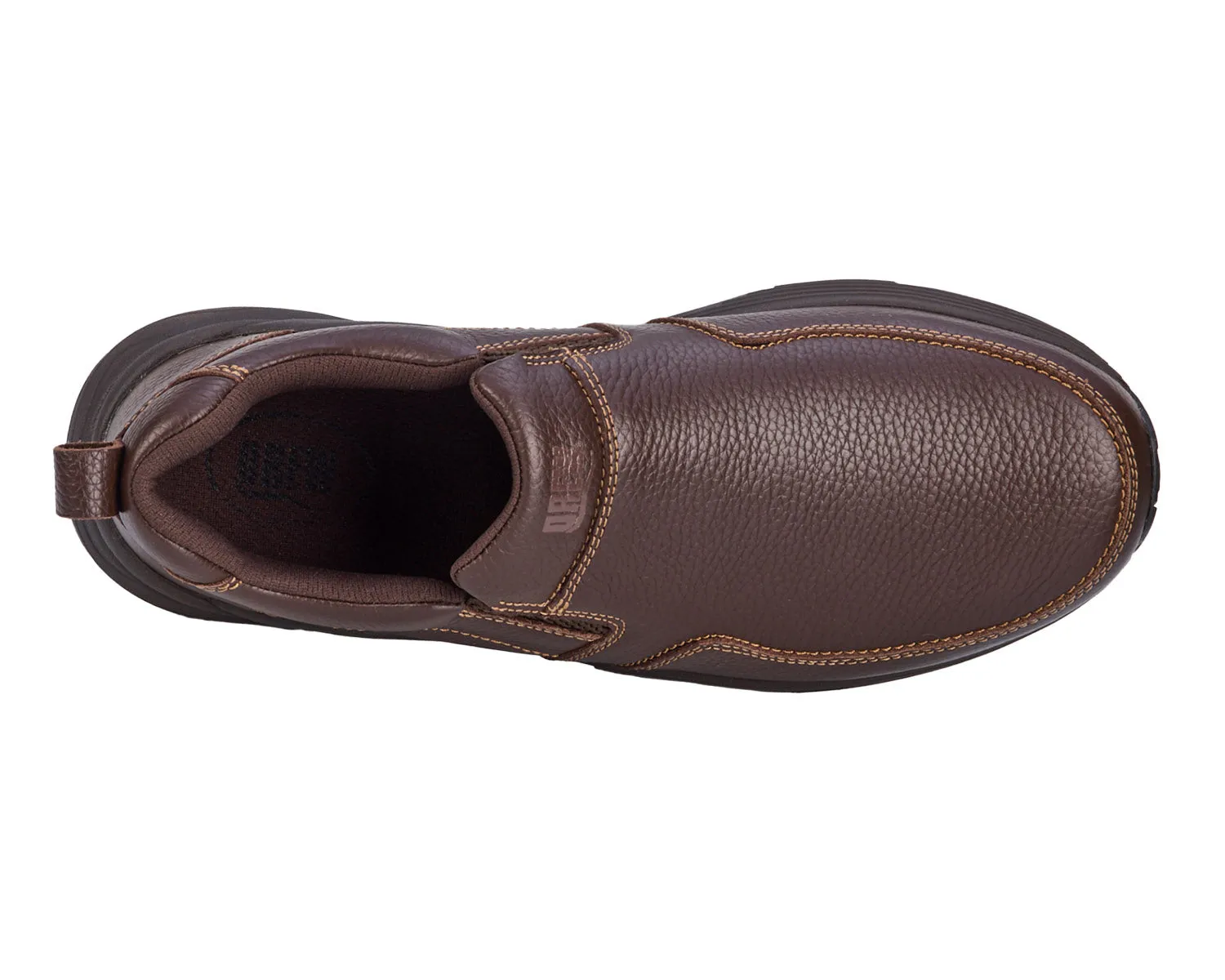 Drew Men's Match Brown Pebbled Leather