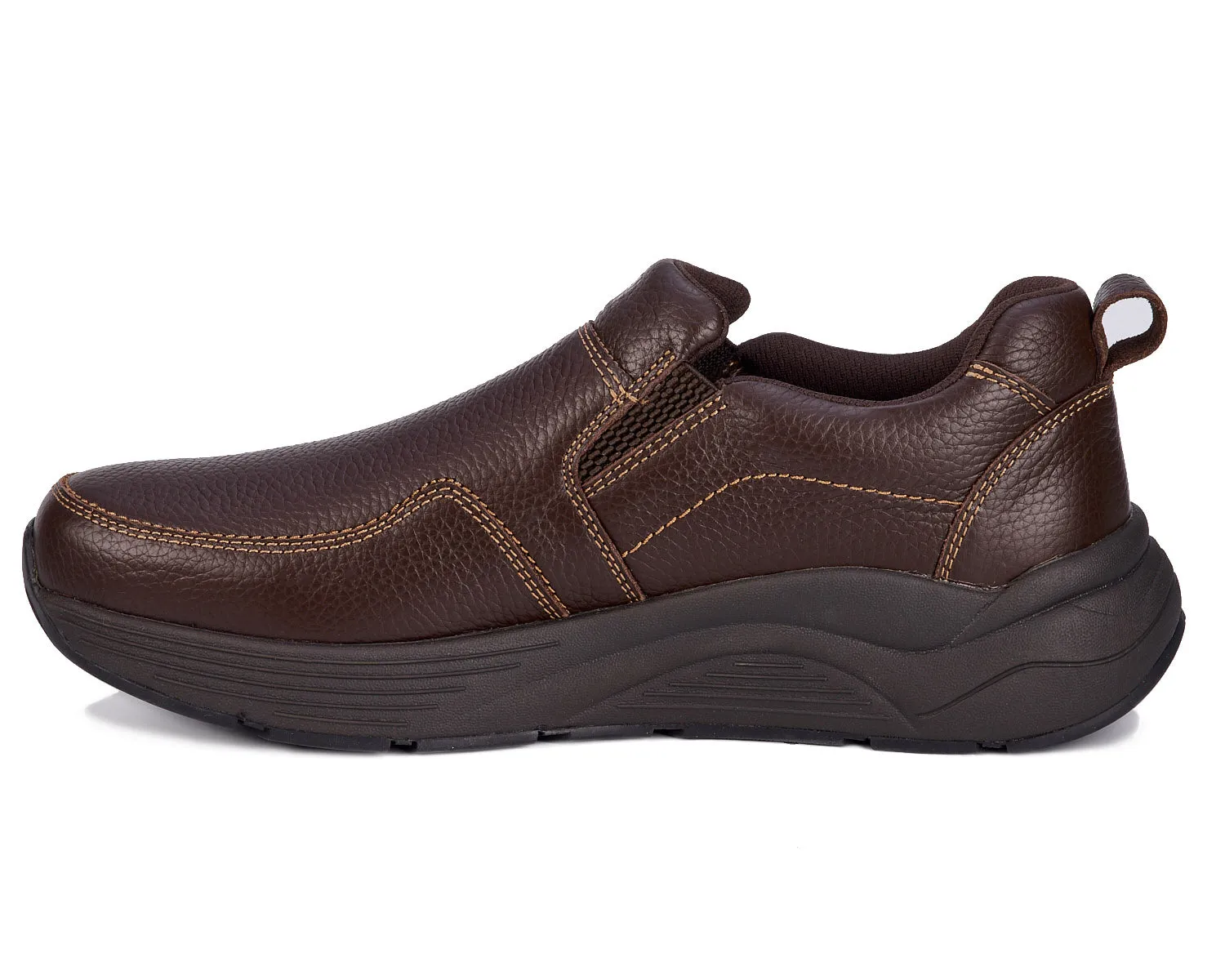 Drew Men's Match Brown Pebbled Leather