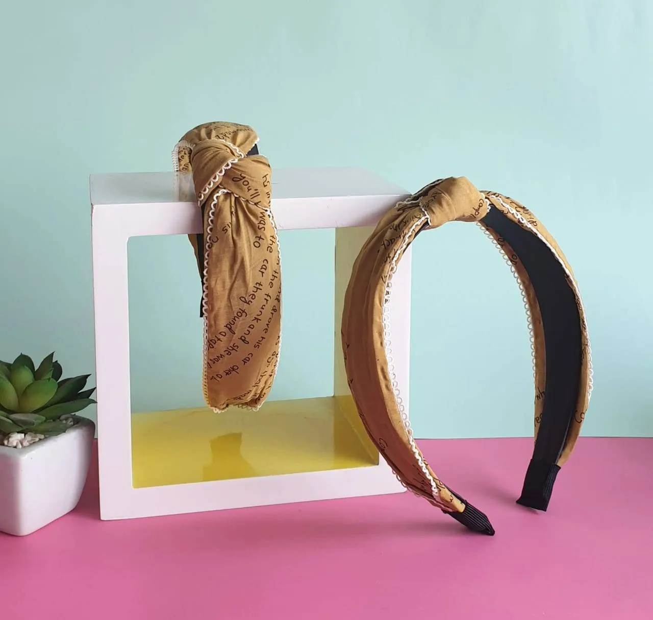 Expressive Textual Knotted Headband