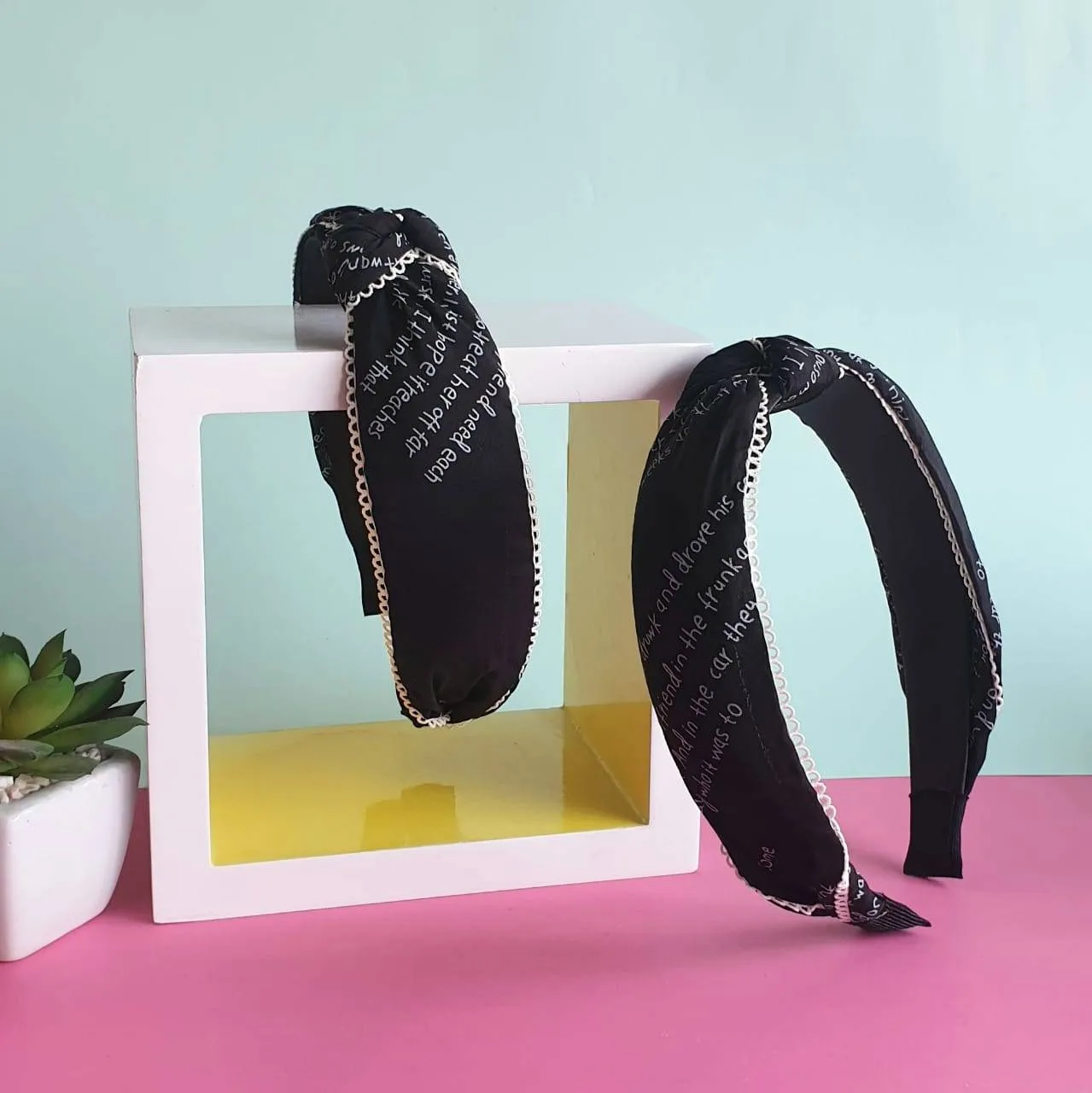 Expressive Textual Knotted Headband