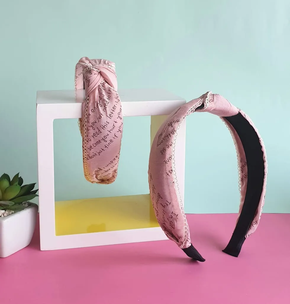 Expressive Textual Knotted Headband
