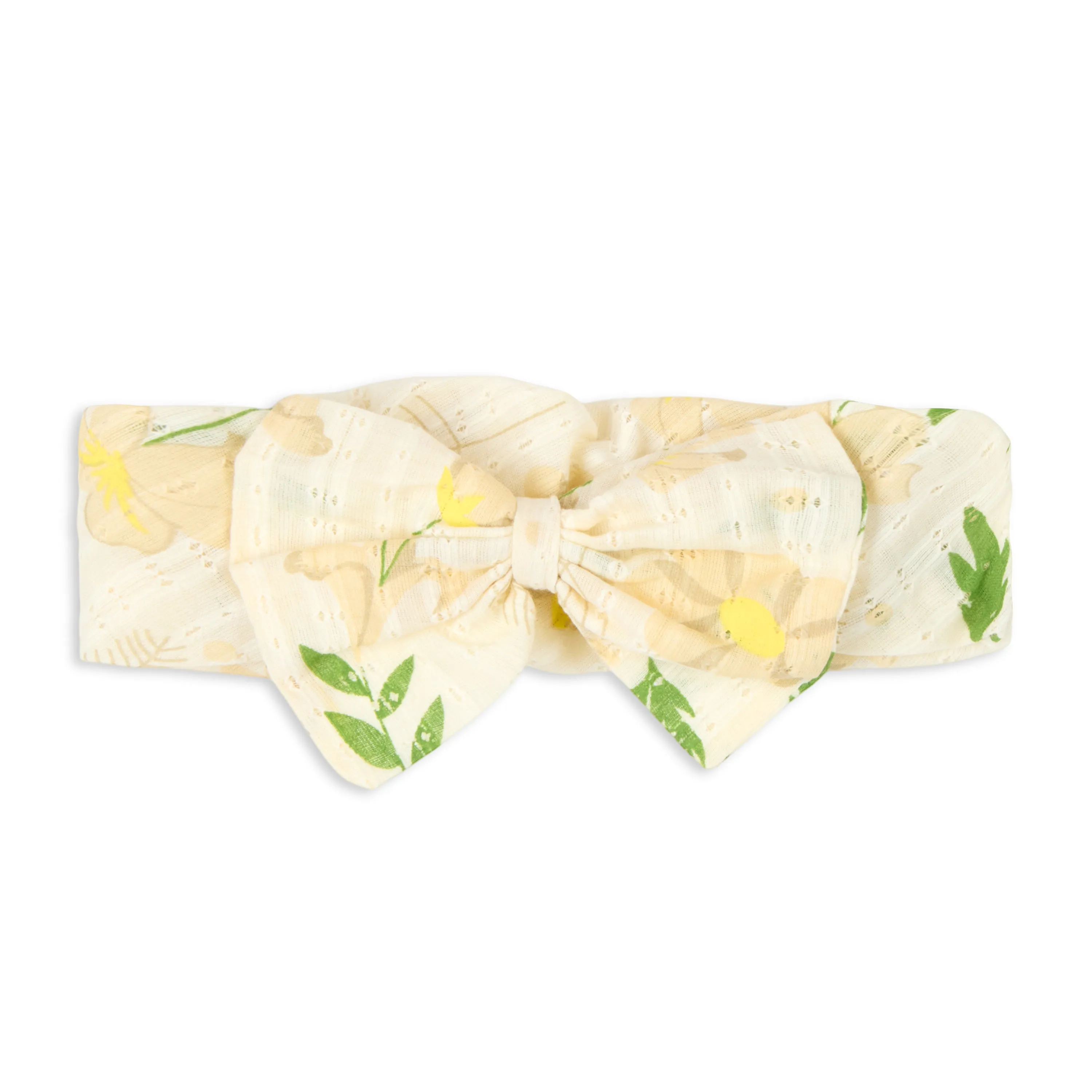Floral Printed Rah-Rah Dress With Bloomer & Hairband - Light Yellow