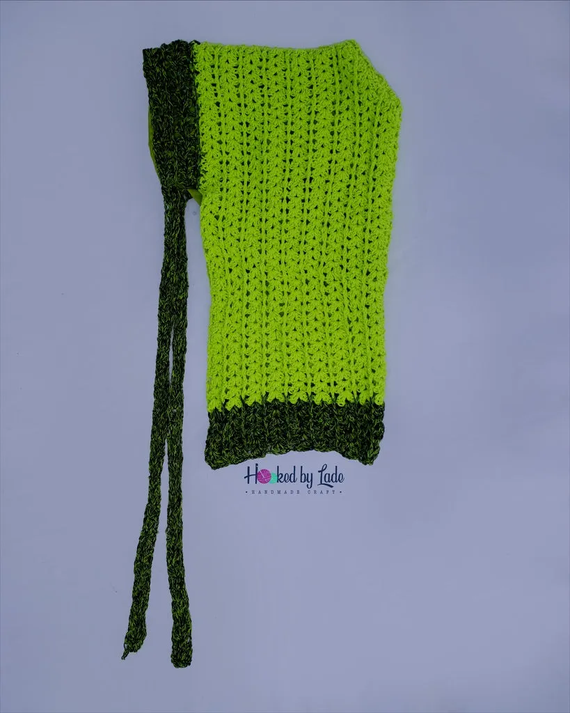 'Gèlè' Crochet Durag in Neon Green