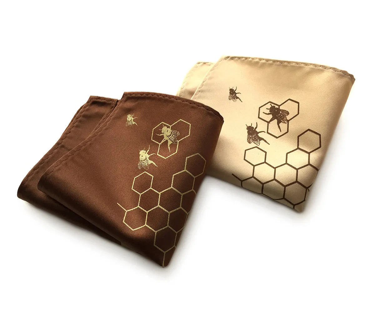 Honeybee Hive Pocket Square. "Oh Honey!"