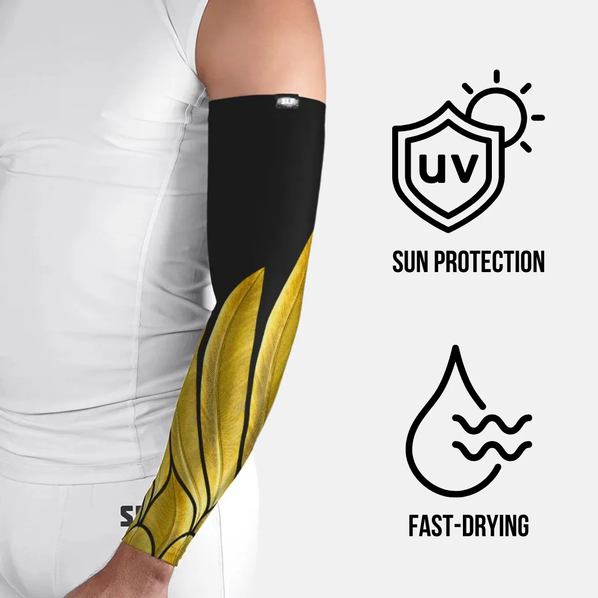 Icarus Black Gold UV Arm Sleeves (pair)