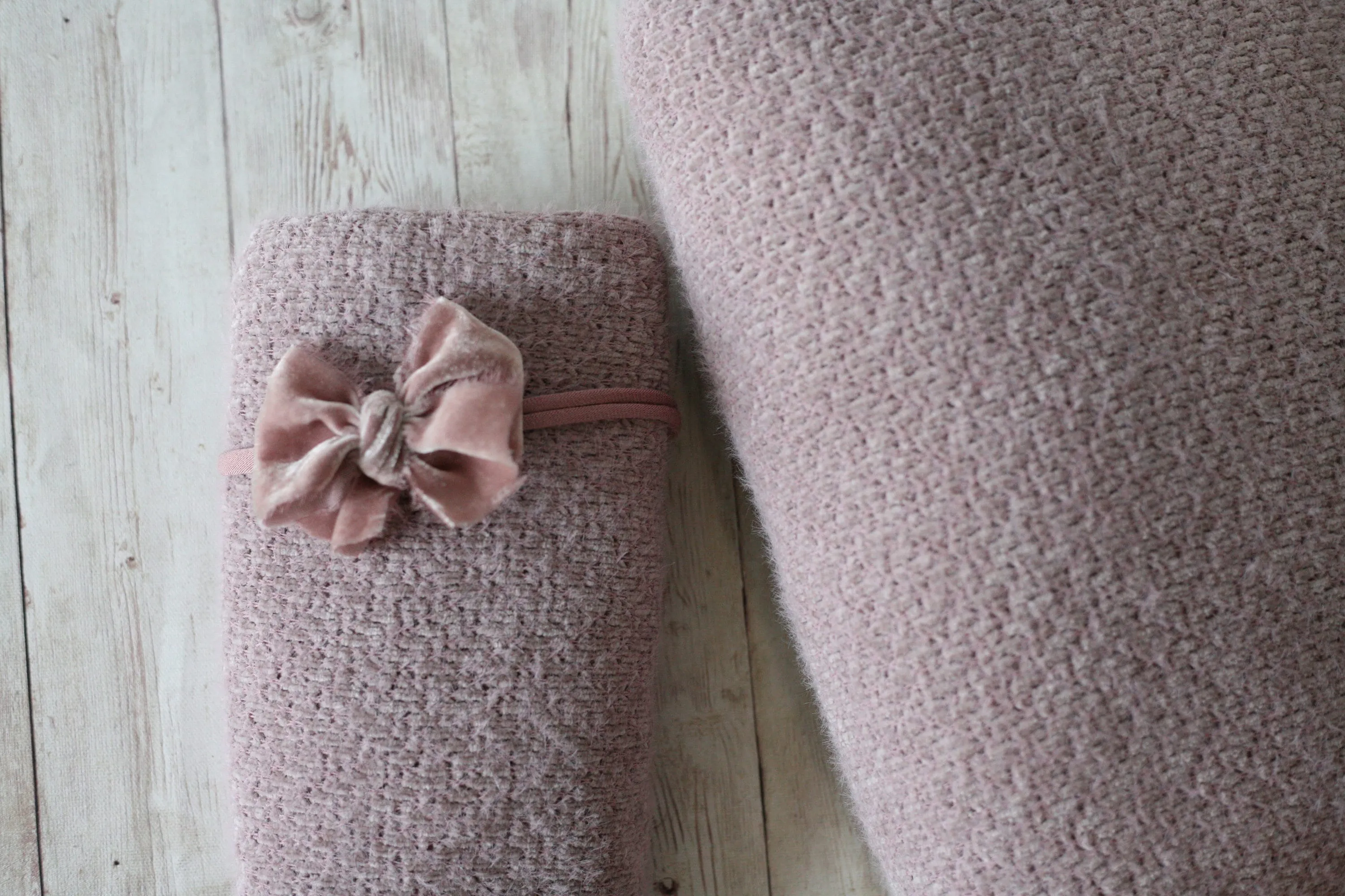 Josie Collection  thistle mauve sweater stretch brushed  knit posing fabric wrap
