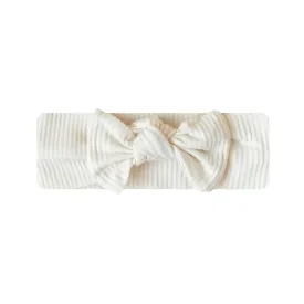 Kiin Baby Bamboo Stretch Bow Headband - Ivory