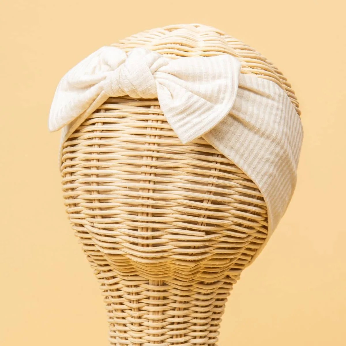 Kiin Baby Bamboo Stretch Bow Headband - Ivory