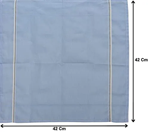 Kuber Industries Premium Cotton Men's Handkerchief|Pocket Hanky For Men|Neat Stiched With Printed Colors " 50x50 CM"|Pack of 6 (Light Multi)