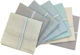 Kuber Industries Premium Cotton Men's Handkerchief|Pocket Hanky For Men|Neat Stiched With Printed Colors " 50x50 CM"|Pack of 6 (Light Multi)