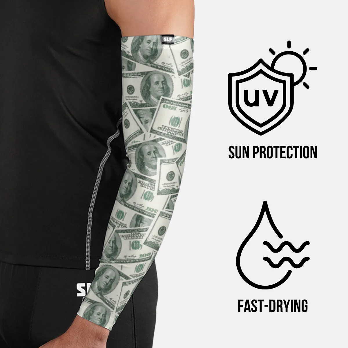 Money Benjamins UV Arm Sleeves (pair)