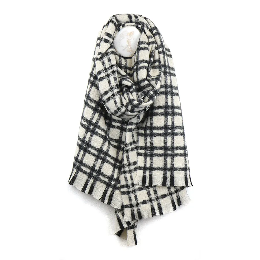 Monochrome Tile Scarf