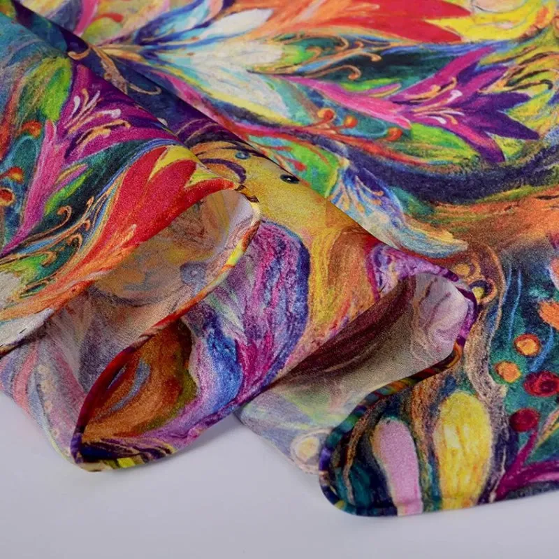 Multi-style Floral Fashion Pure Silk Shawl Scarf