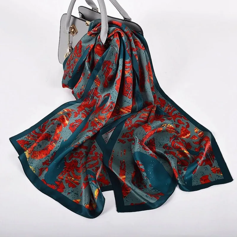 Multi-style Floral Fashion Pure Silk Shawl Scarf