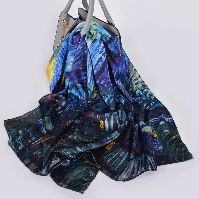 Multi-style Floral Fashion Pure Silk Shawl Scarf