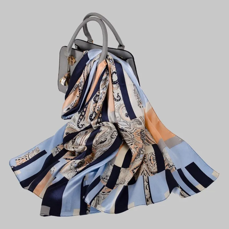 Multi-style Floral Fashion Pure Silk Shawl Scarf