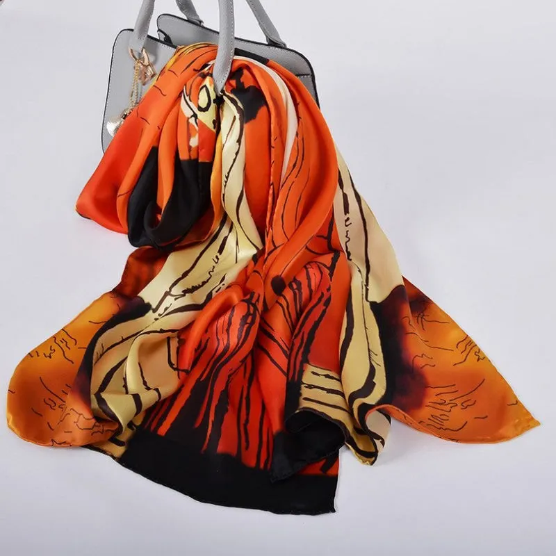 Multi-style Floral Fashion Pure Silk Shawl Scarf