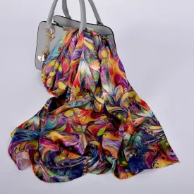 Multi-style Floral Fashion Pure Silk Shawl Scarf