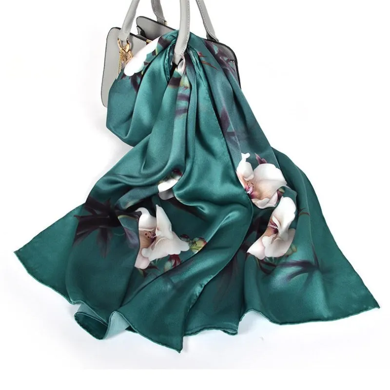 Multi-style Floral Fashion Pure Silk Shawl Scarf
