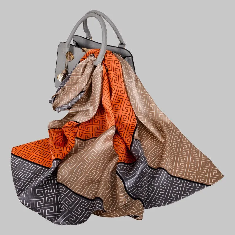 Multi-style Floral Fashion Pure Silk Shawl Scarf