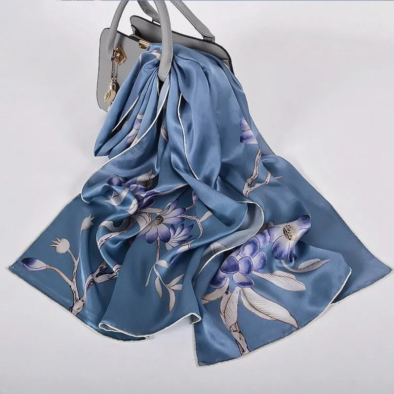 Multi-style Floral Fashion Pure Silk Shawl Scarf