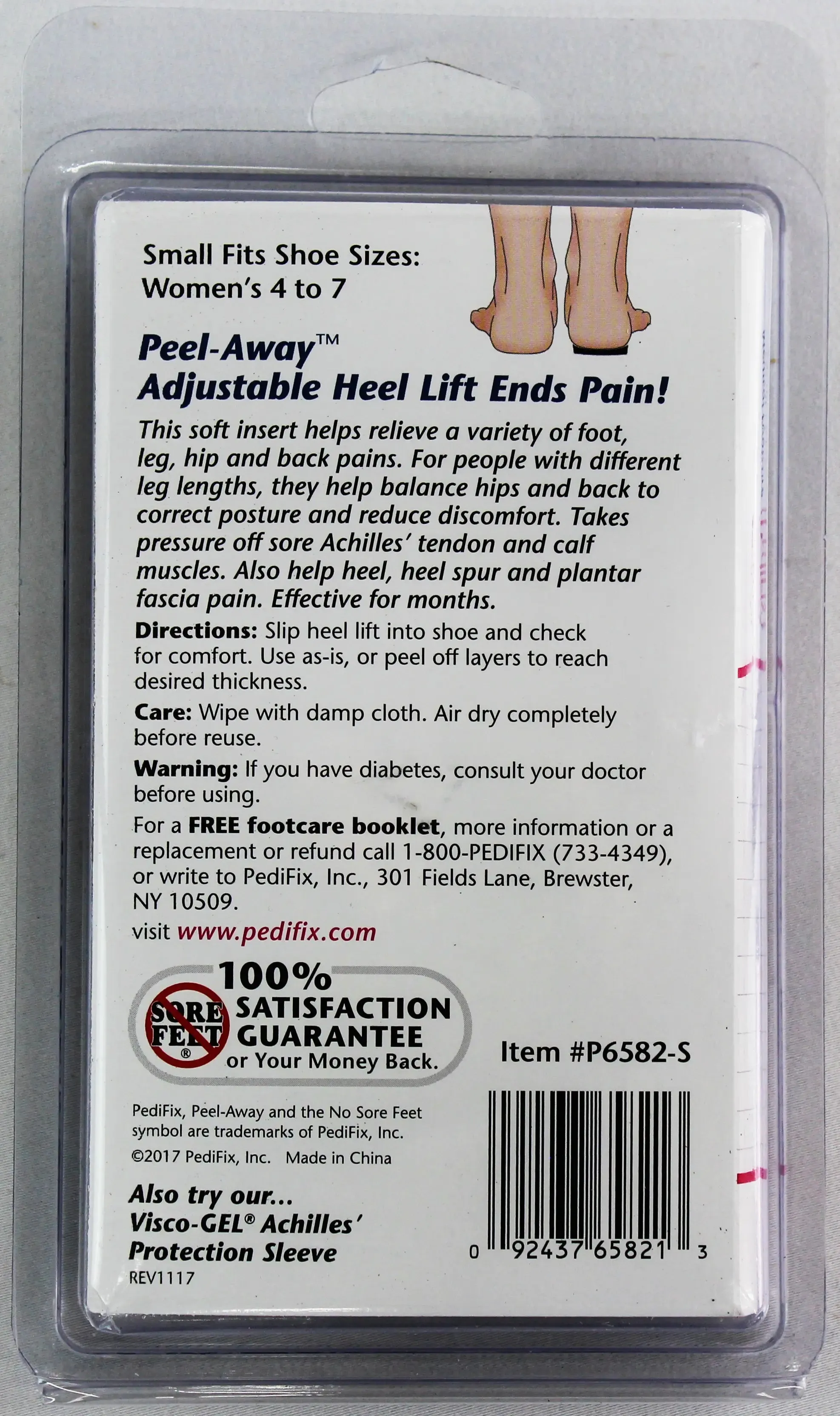PediFix Peel-Away Adjustable Heel Lift – Relief for Leg Imbalance & Heel Pain