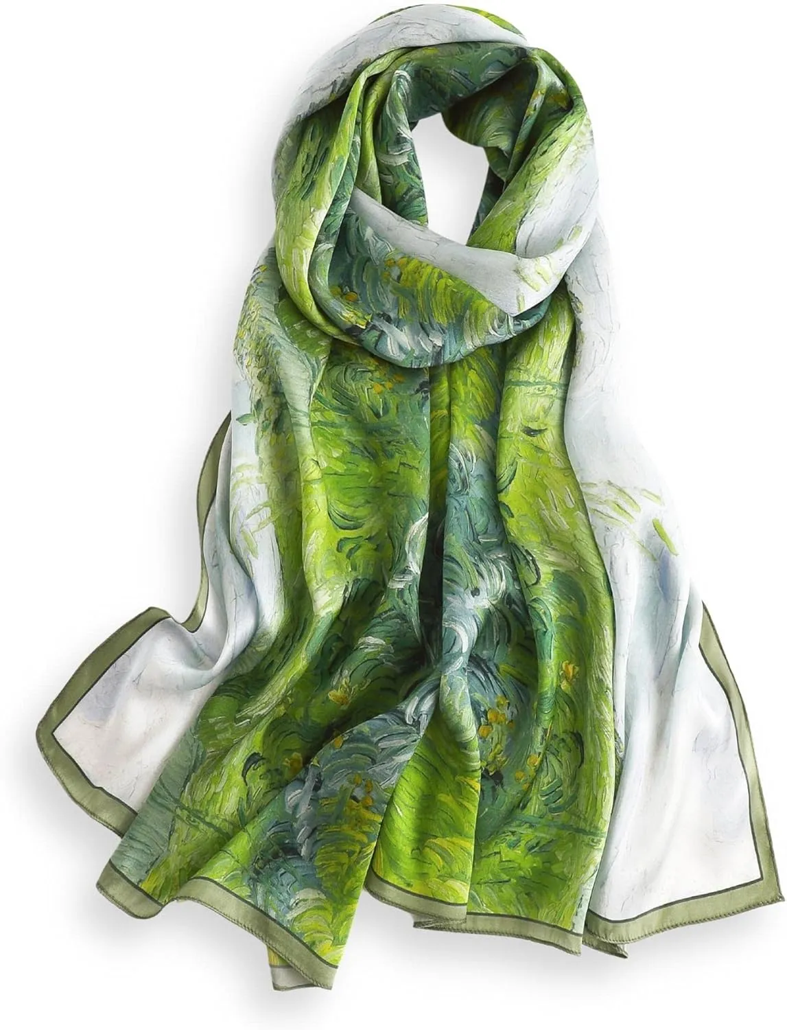 PoeticEHome 100% Mulberry Silk Long Scarf - Women's Large Oblong Sunscreen Shawl with Gift Packaging