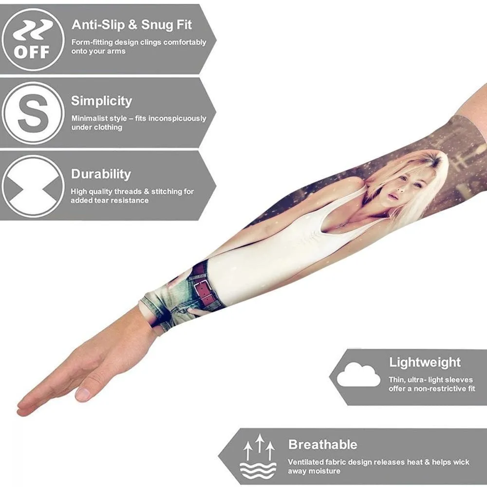 Printed Arm Sun Sleeves, Arm Sleeves, Arm Covers, Compression Sleeves Best Gifts